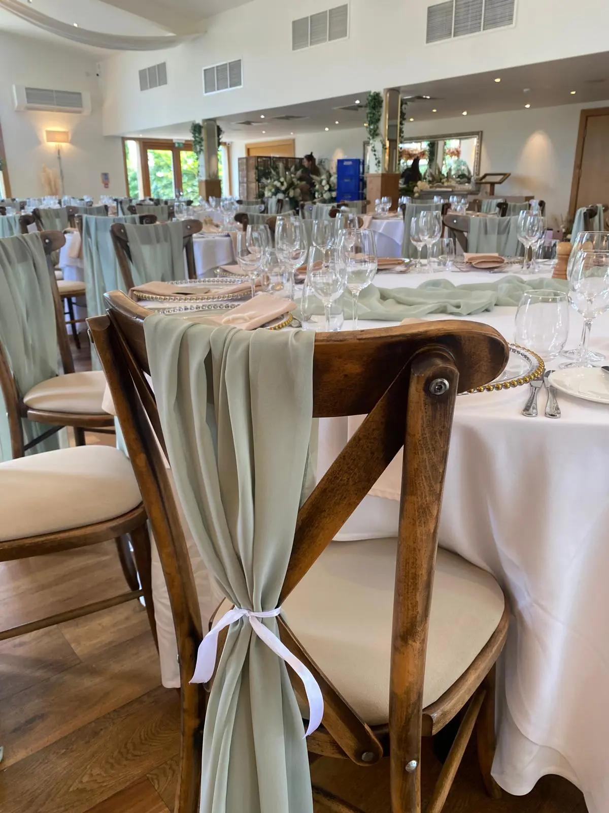 Rustic Ceremony Chairs with Soft Draping